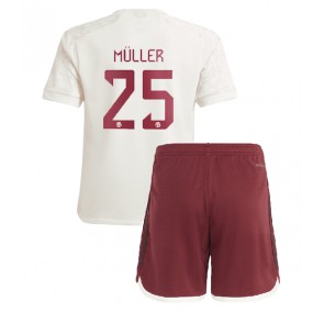 Bayern Munich Thomas Muller #25 Replika Babytøj Tredje sæt Børn 2023-24 Kortærmet (+ Korte bukser)